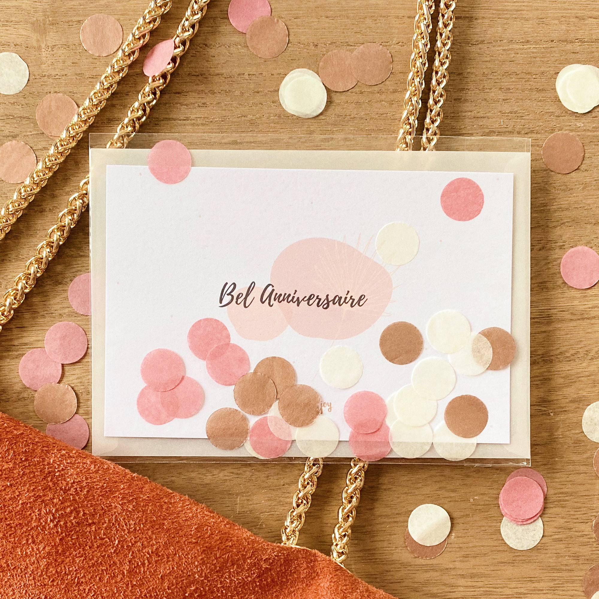 Carte « Bel Anniversaire » Confettis